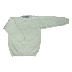 Pullover/Girocollo cotone con bottoni laterali - Nonna Magali