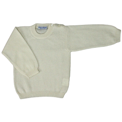 Pullover/Girocollo cashmere con bottoni laterali SX - Nonna Magali