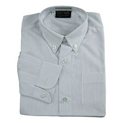 Camicia a righe con colletto button down e manica lunga in Cotone - Lui & Lei