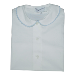 Camicia cotone M/L colletto tondo profilo serpentina - PettiRosso