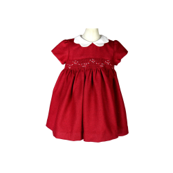 Vestito in lana con punto smock - Les enfants de Gisele