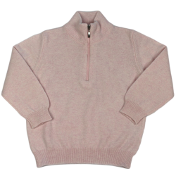 Pullover mezza zip in lana merinos - Nonna Magali