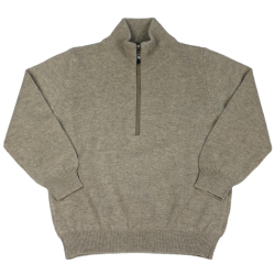 Pullover mezza zip in lana merinos - Nonna Magali