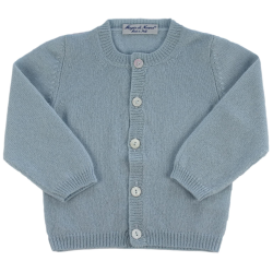 Cardigan cashmere collo coreana profili coste allacciatura DX - Nonna Magali