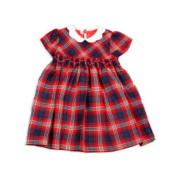 Vestito in lana con punto smock - Les enfants de Gisele